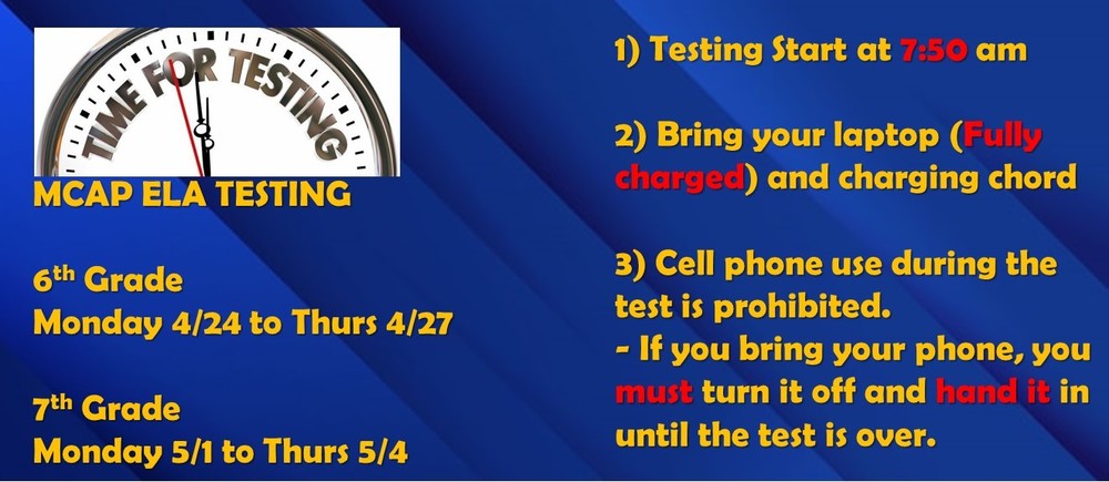 Information about MCAP Testing