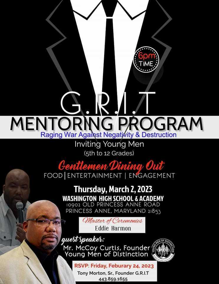 G.R.I.T. Mentoring Program Flyer
